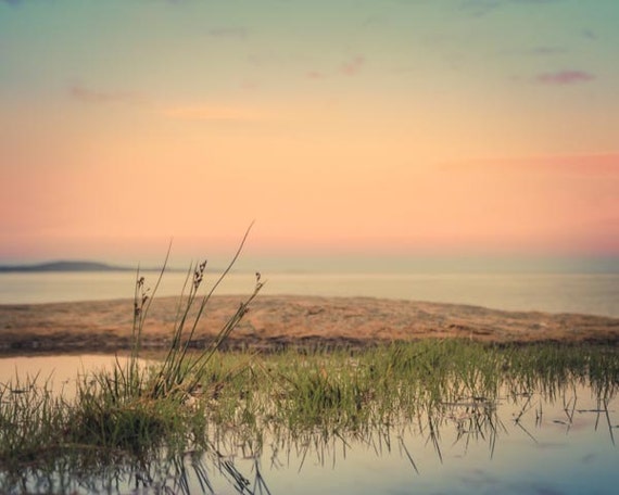 Maine Seascape, Landscape, Nature Wall Decor, Maine Coast, Ocean, Sea, Sunset, Coastal Beach Decor, Peaceful Art Print, 5x7 8x10 11x14 16x20