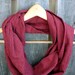 Red and Black Checkered Plaid Flannel Infinity Scarf