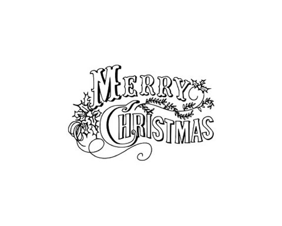 Merry Christmas Rubber Stamp by terbearco on Etsy