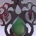 sterling silver SCYTHIAN celtic DEER PENDANT chrysoprase with opal - ruby eyes