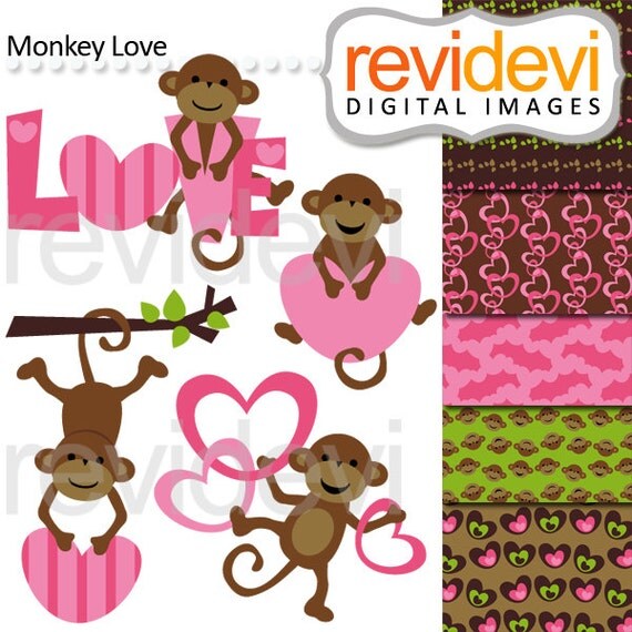 monkey love clip art - photo #15
