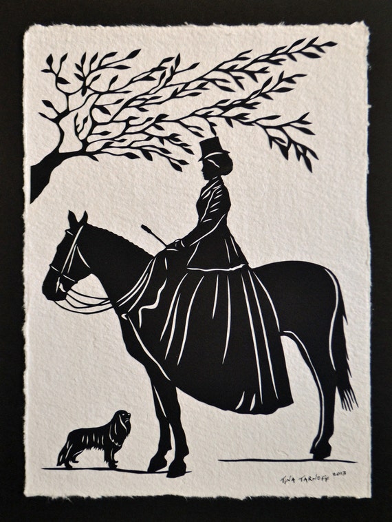 Sale 20% Off // THE EQUESTRIENNE Papercut - Hand-Cut Silhouette // Coupon Code SALE20