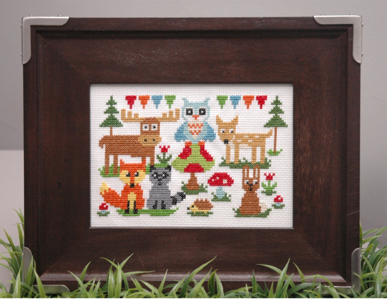 Woodland Animals Cross Stitch Pattern Instant Download