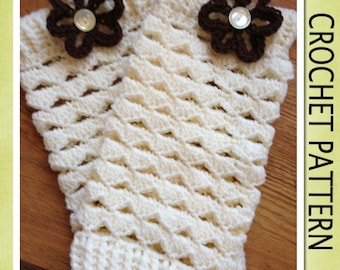 PDF Crochet Pattern - SCALLOPED LEGWARMERS Crochet Pattern- 6 Sizes