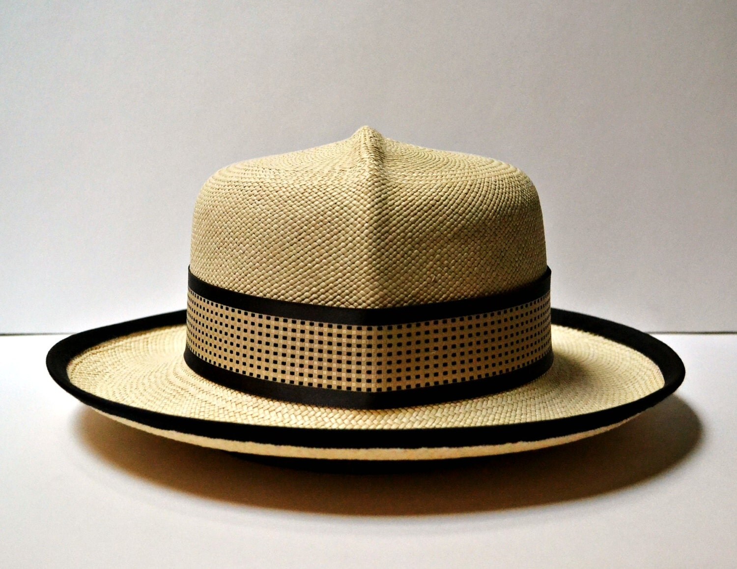 Men's Panama Optimo Hat with Vintage Band Men's by HatsWithAPast