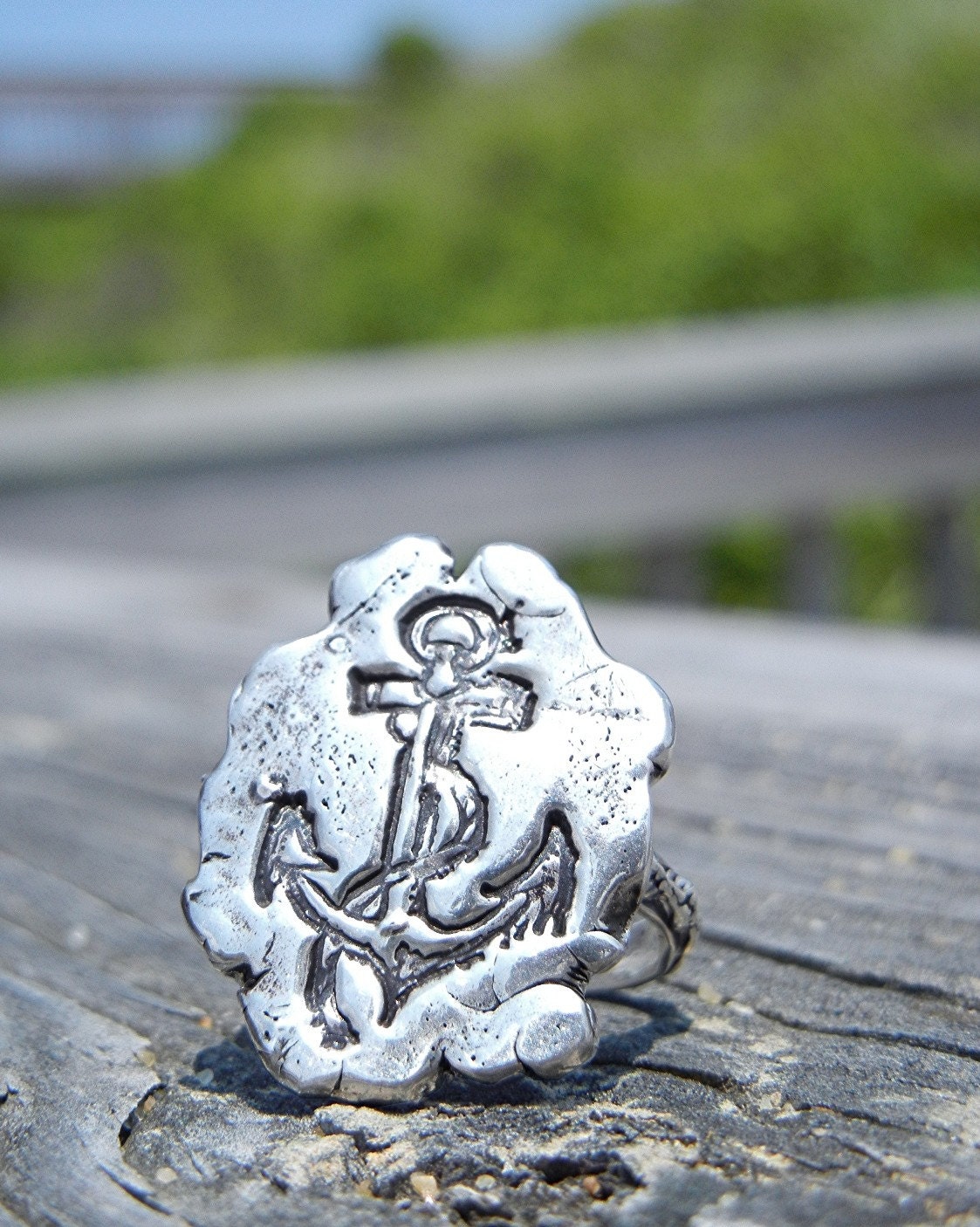Nautical Jewelry Nautical Ring Nautical Silver by HappyGoLicky