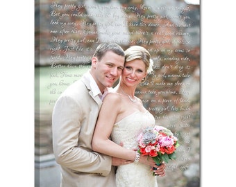 Geezees Custom Canvas Artwork Wedding Wall Decor Personalized Engagement Photo Canvas Art Story of US 18X24 Canvas Vows