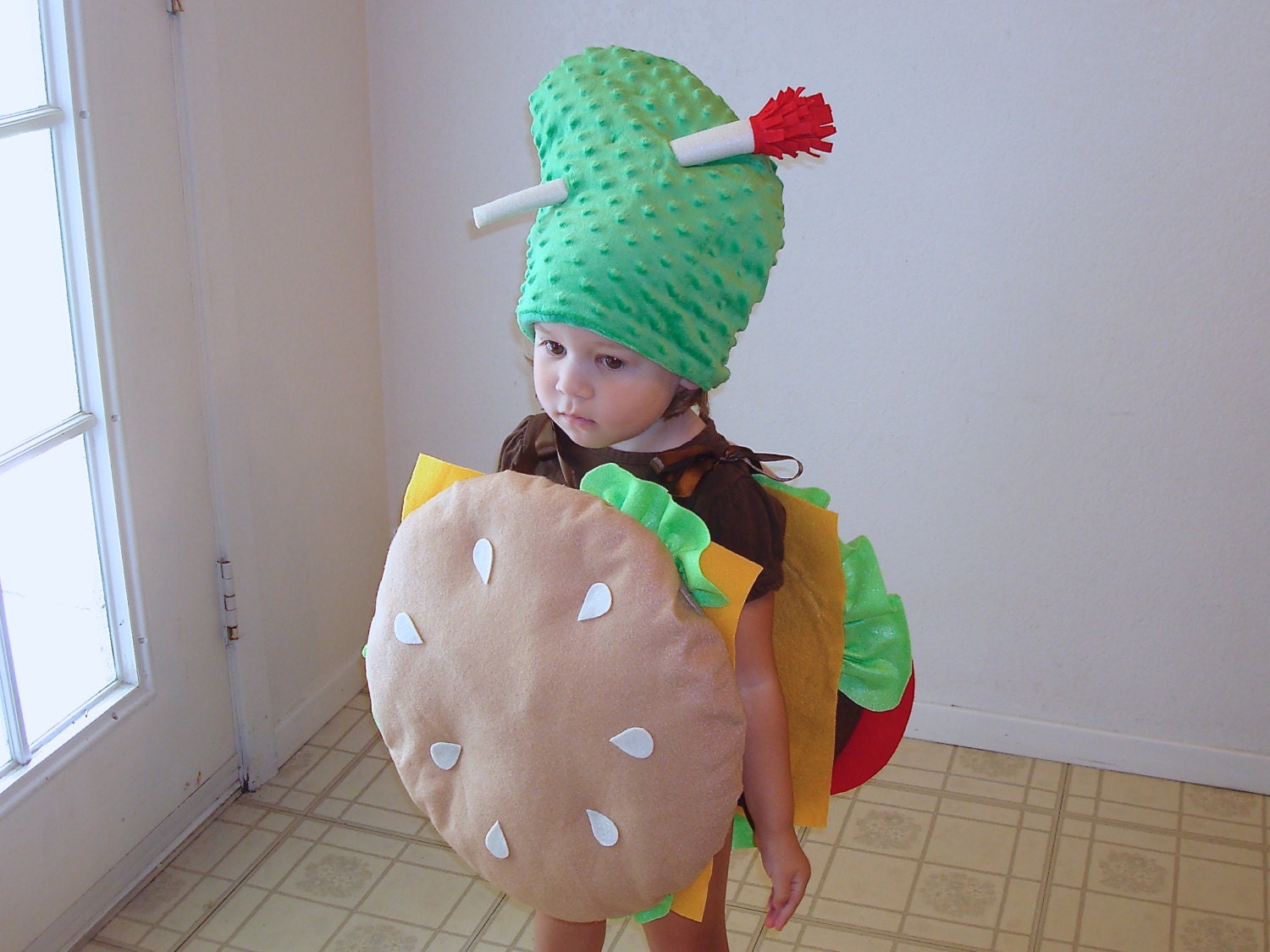 Kids Costume Cheeseburger Hamburger Halloween Costume Purim