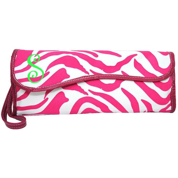 curling iron bag for hot Pink Flat Iron Zebra Personalized / Curling Hot Bag Iron