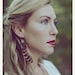 ON SALE 40% OFF Wild Child. vintage feather earrings. boho