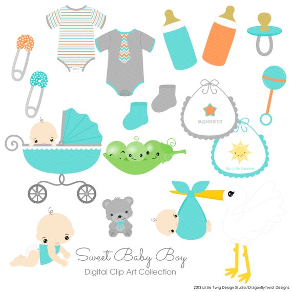 Items similar to Sweet Baby Love II Digital Clipart Collection boy or ...