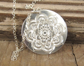 Silver Mandala Necklace