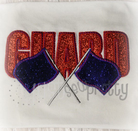 Download Color Guard Silhouette Embroidery Applique Design