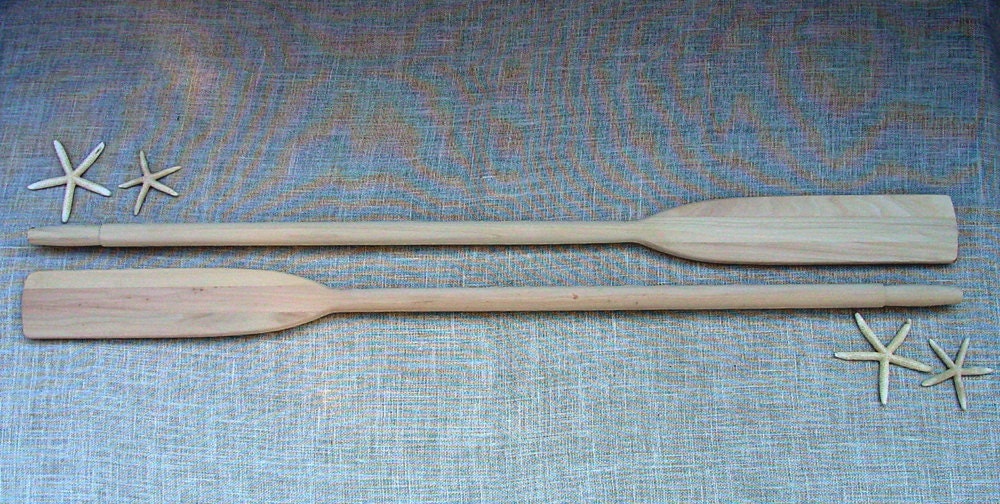 59 Oars Pair 2 Raw Unfinished Wood for Nautical by seaweeddesigns