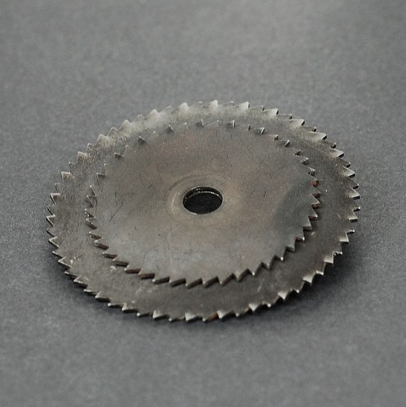 Industrial Upcycled Jewelry Gunmetal Saw Blade Steampunk by Tanith
