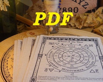 Spells Rituals and Liturgy BOS Sheets specialty pack PDF -- 14 sheets -- Book of Shadows pages.