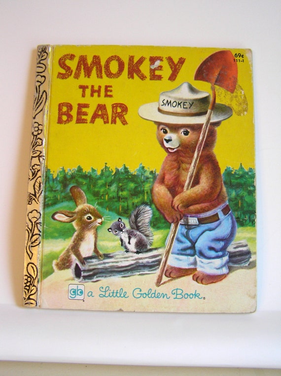 Smokey the Bear Vintage Little Golden Book 1979