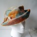 Reserved for Sun.Mod vintage 60s soft pastel multicolor block hat with a ribbon bow.. Made by Brookfield, Paris- New York in Italy.