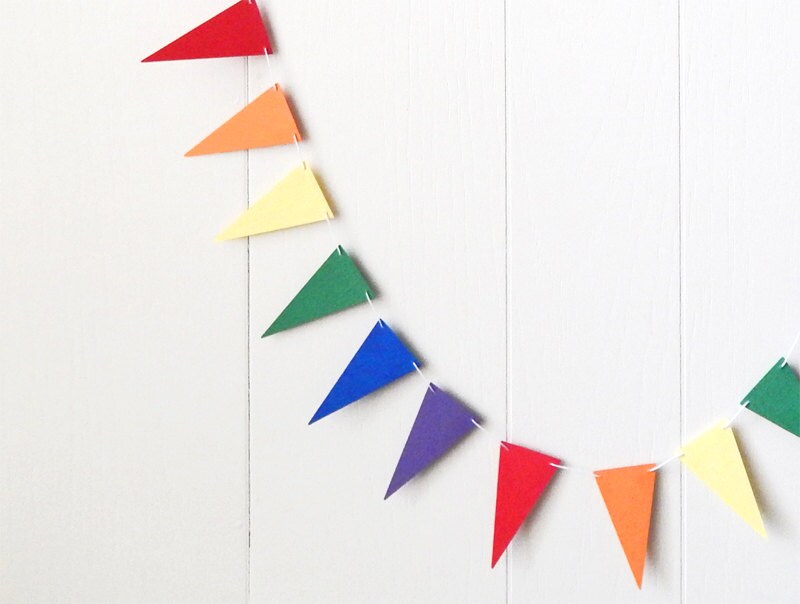 Rainbow Flag Garland / Party Bunting / Nursery Bunting / Party
