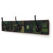 Wall Coat Rack - Handmade Paper - Geometric Green - Mosaic Recycled Wood - Green Coat Hook - Wall Storage - Entryway Rack