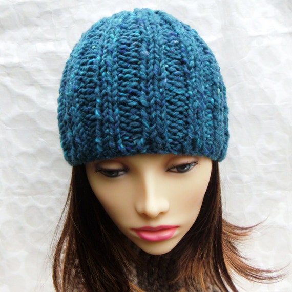 Easy BEANIE HAT PATTERN Rustico Extra Chunky Thick Ribbed ...