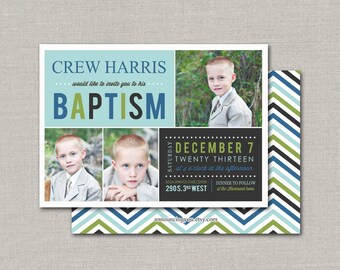 LDS Baptism Invitation - Crew