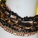 Upcycled Black and Gold Chain and Bullet Casing Bracelet