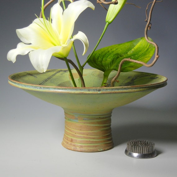 Green ikebana flower vase large