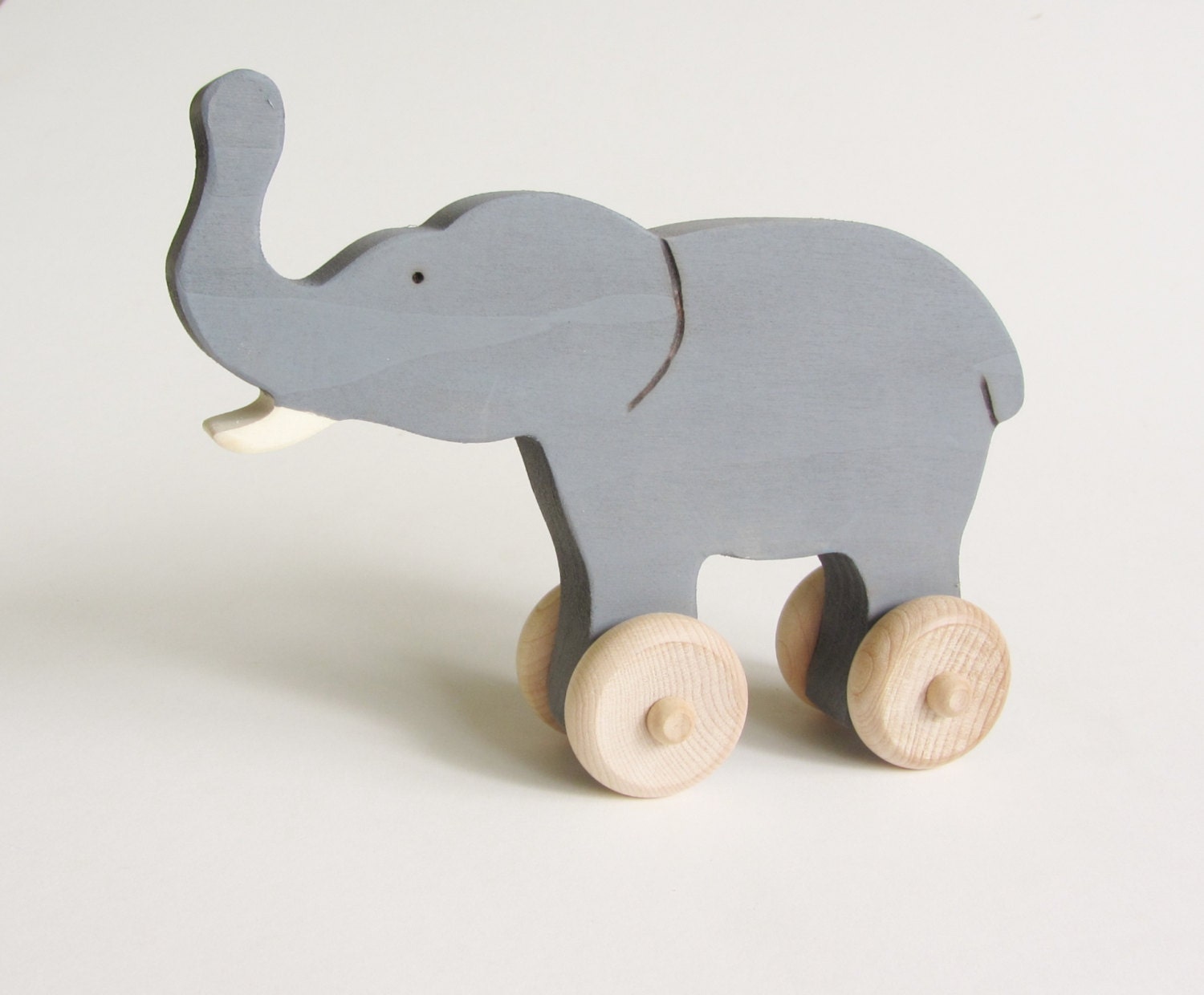 wooden walking elephant toy