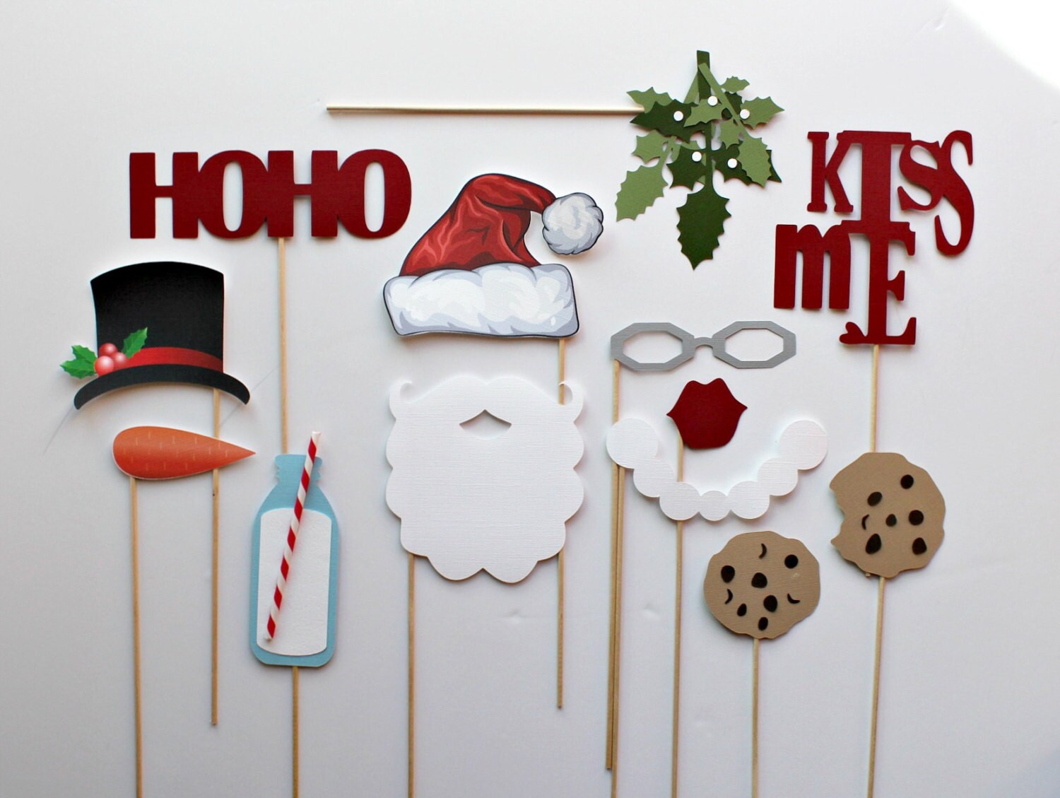Photobooth Holiday Props. Holiday Photo Booth Props. Photo