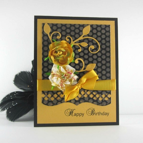 Elegant birthday card feminine birthday for female women