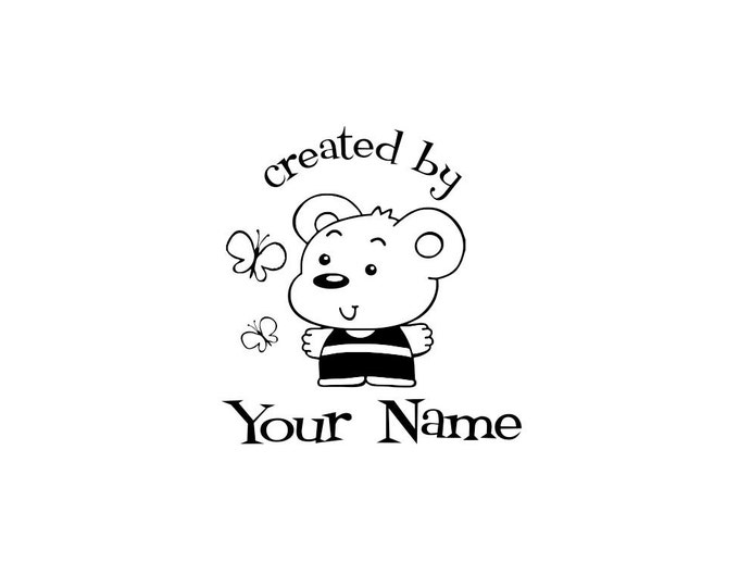 Personalized Custom Made Name Unmounted Rubber Stamps C15