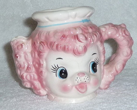 lefton pink poodle teapot