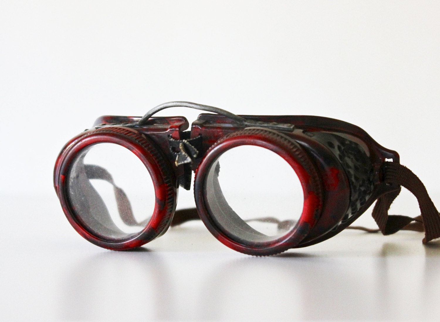 Protect Those Eyes Vintage Bakelite Goggles Glass