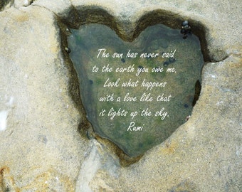 Love Heart quotes- Digital Download - Valentines day card - Rumi ...