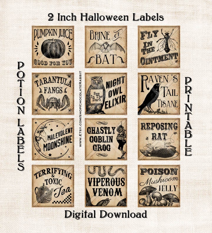 halloween clipart bottle labels - photo #5