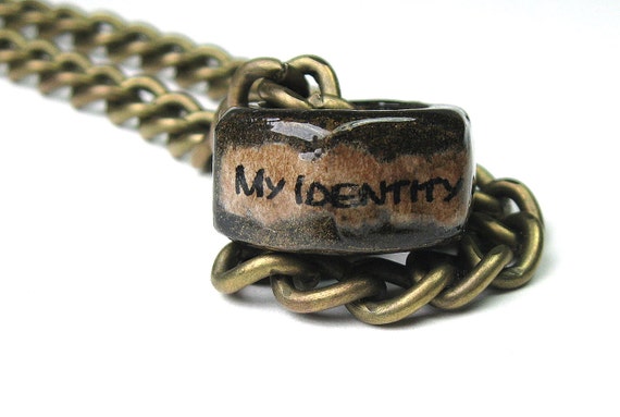 Hex Nut Necklace Gay Rights Metal Homosexual LGBT by jewelrybyNaLa