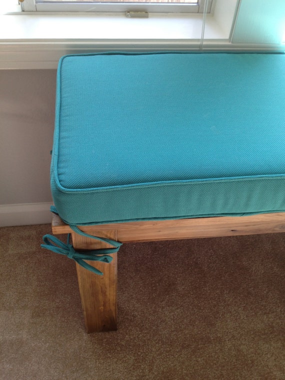 Custom Bench Cushion with Ties 48 x 15 x