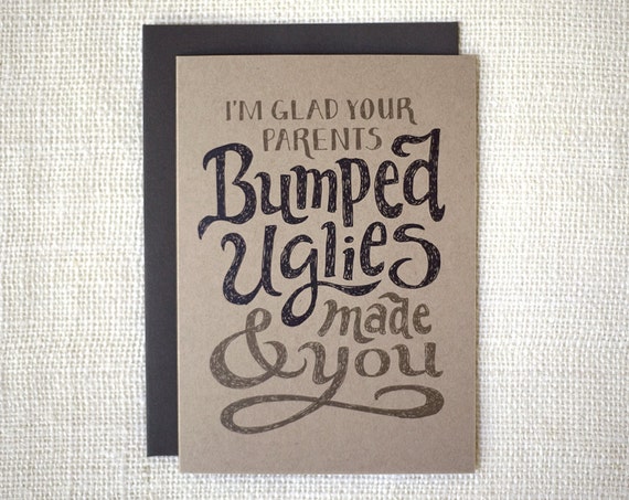 Birthday Card Bumped Uglies by witand