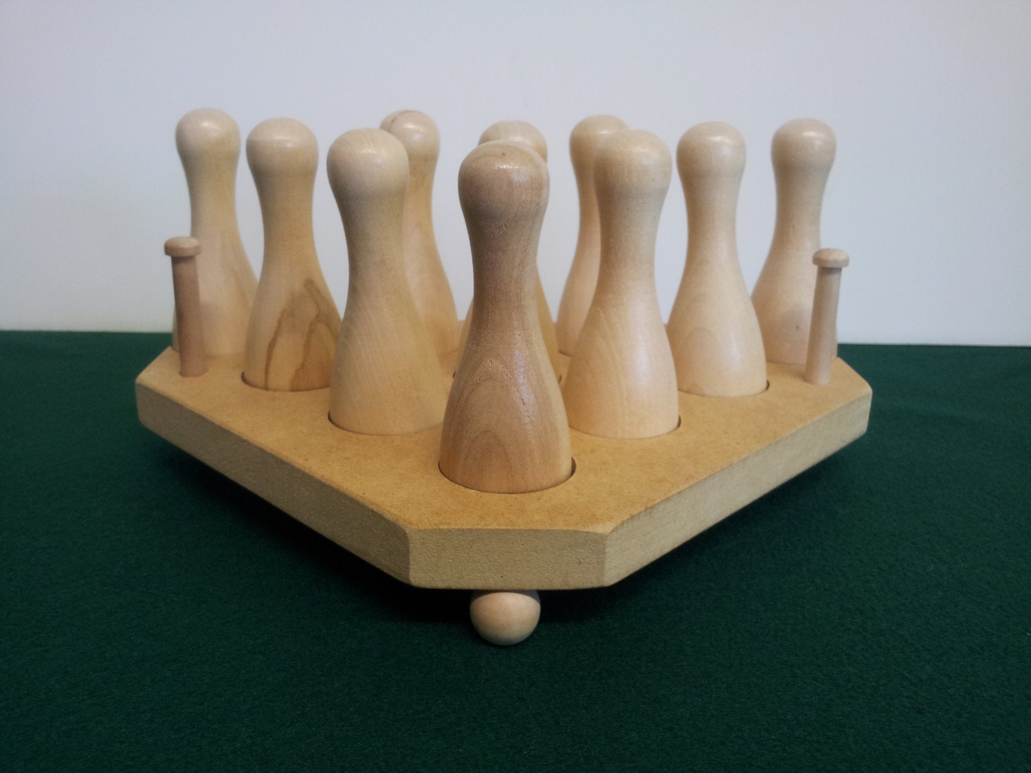 Cue Bowling Pin Set For Shuffleboard and Pool Tables with