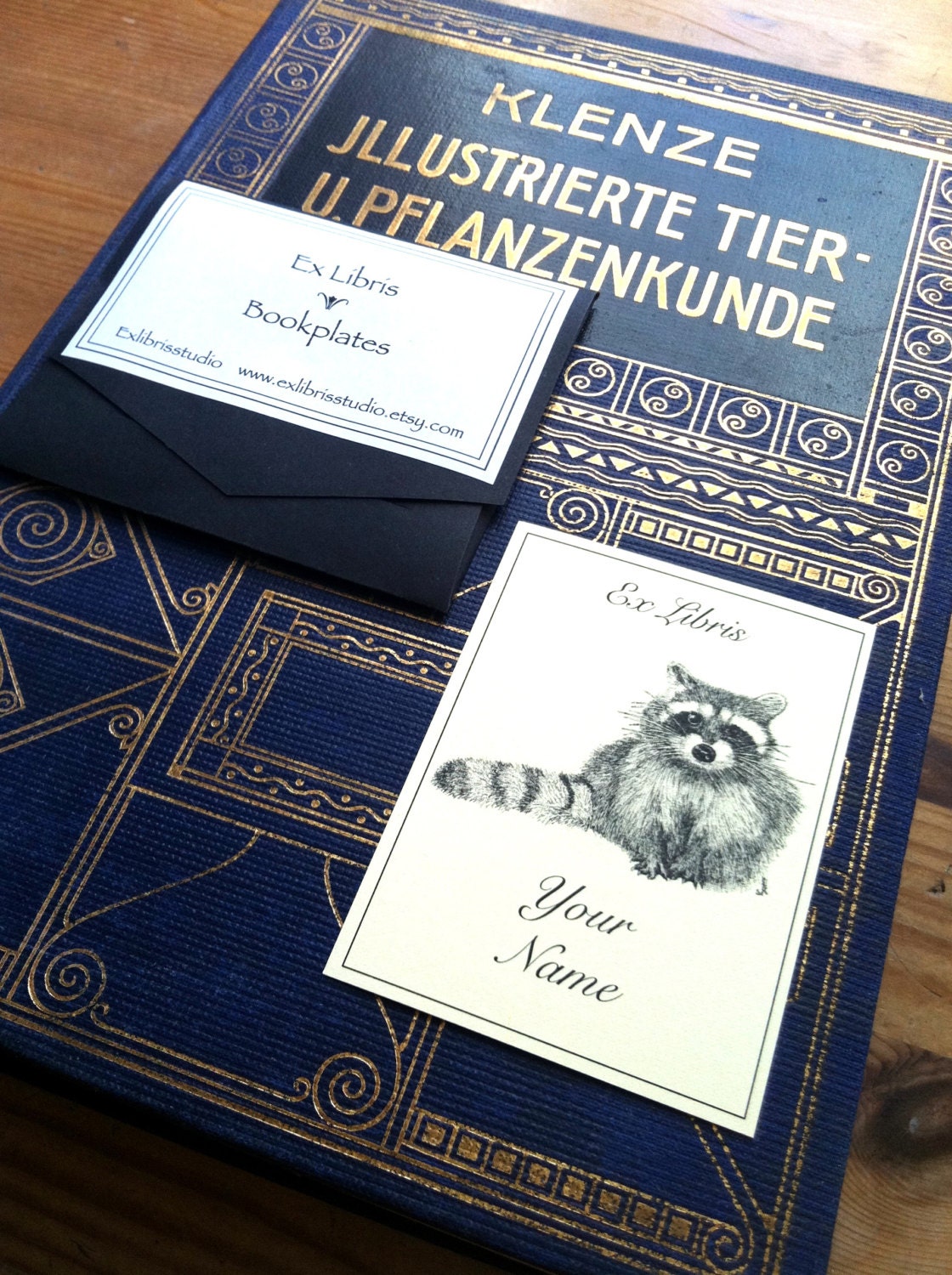 Bookplates Racoon 15 Personalized Booklabels Ex Libris