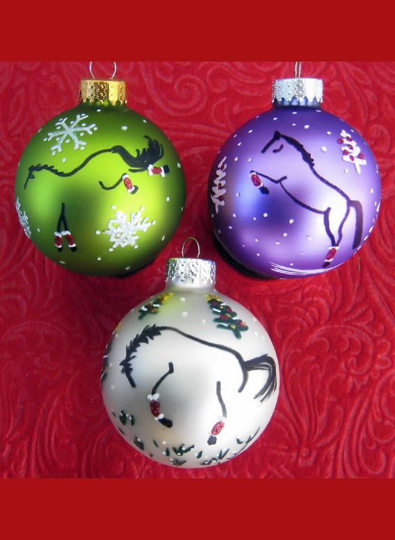 horse play hand painted glass christmas ball by horsesportsart horse play hand painted glass christmas ball by horsesportsart