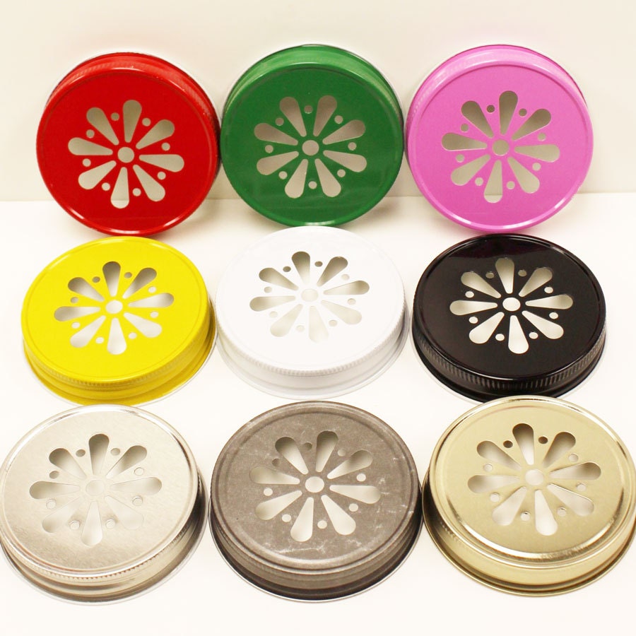 COLORED DAISY Cut Jar Lids Pink Mason Jar Lid Disney Frozen