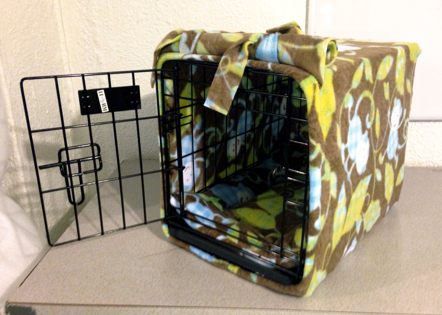 CUSTOM 36 Fleece Dog Crate Cover and Pad by LuluCrateCouture
