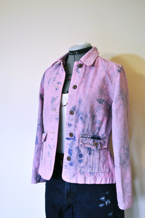 pastel colour denim jacket