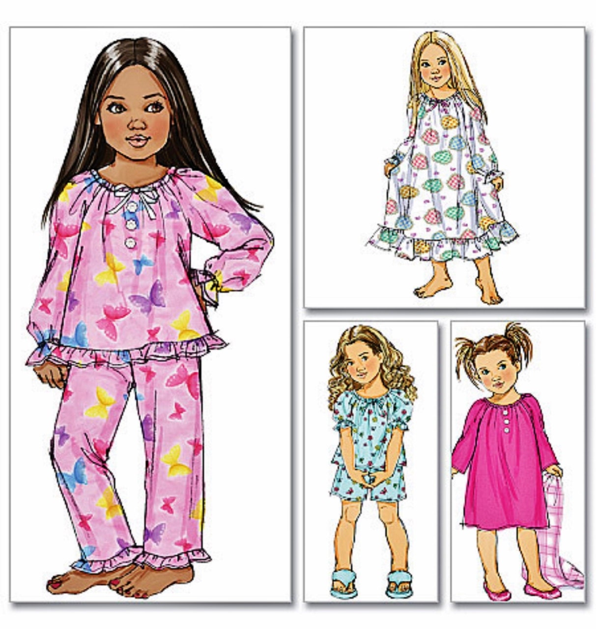 Little Girls Pajamas Pattern Little Girls Nightgown by blue510