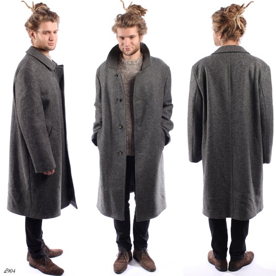 Men 039 S Heavy Zip Out Winter Wool Blend Long Coat Hooded Jacket Martins Hipster Wool Coat With Inset Bib