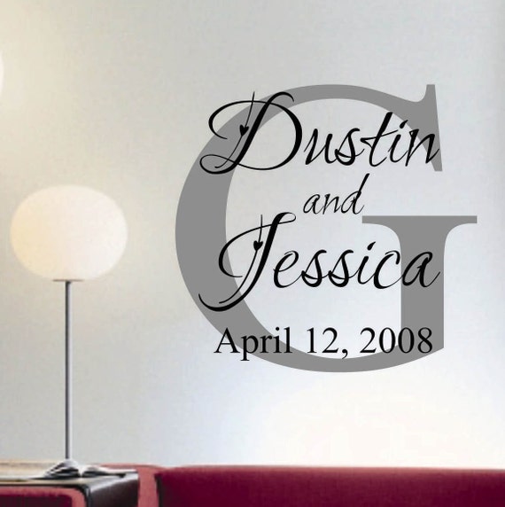 Vinyl Wall Lettering Quote Words Wedding Personalized Save the Date ... Vinyl Wall Lettering Quote Words Wedding Personalized Save the Date ...