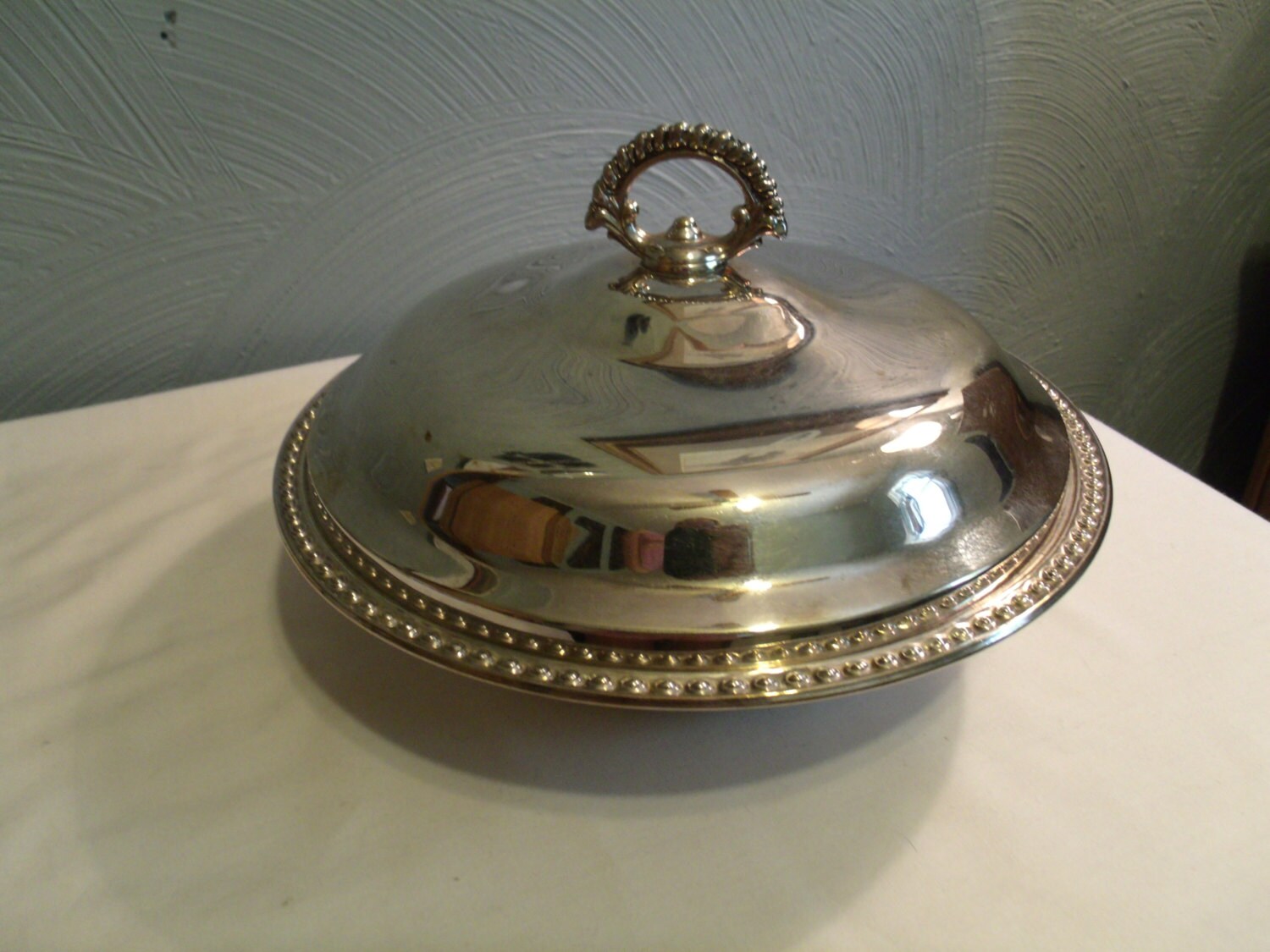 Antique Silver Plated Bowl & Lid Wm Rogers Eagle Star