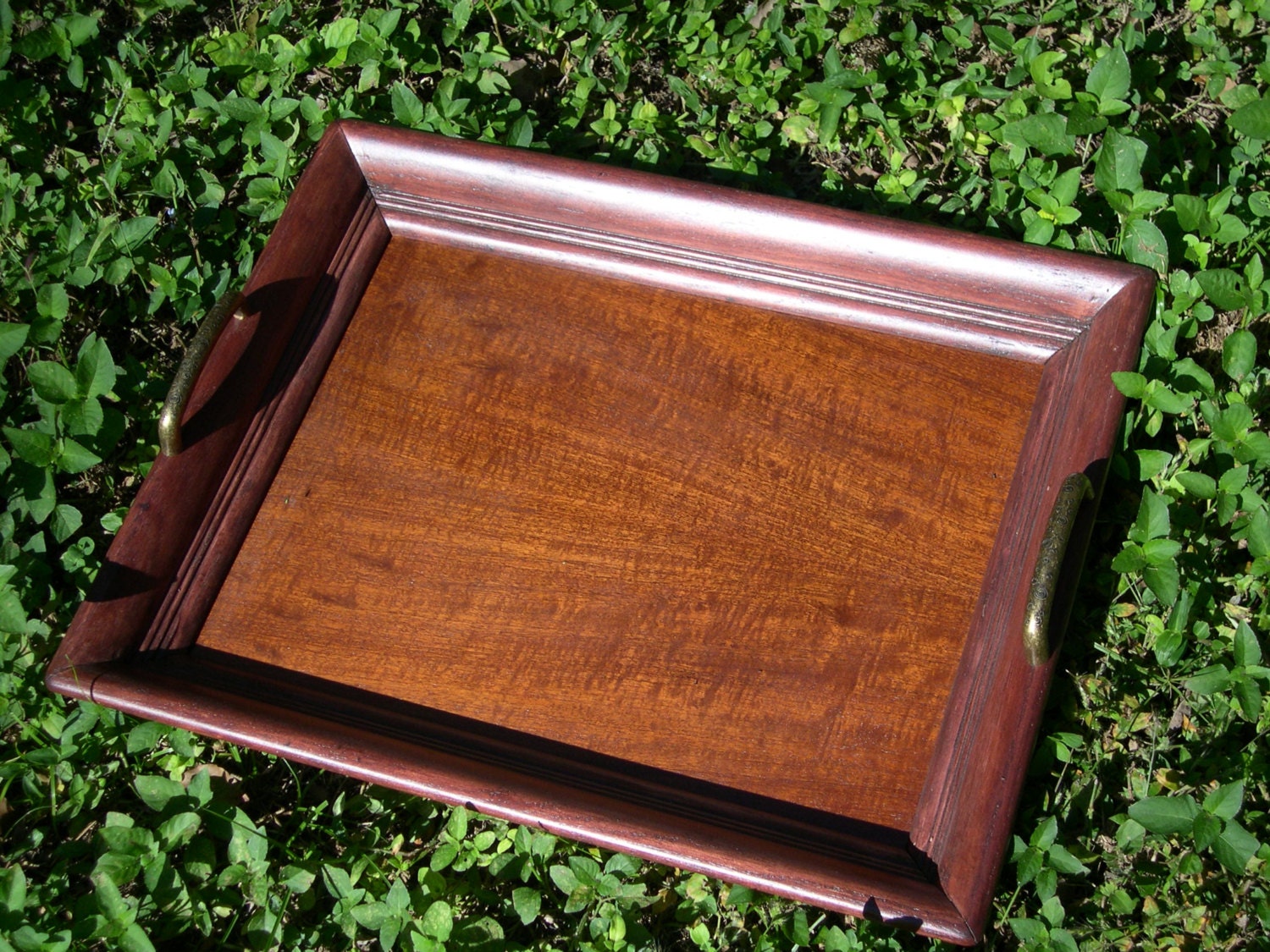 Wood picture frame serving tray